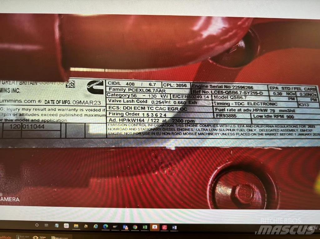 Cummins QSB6.7C-T4 Entreprenad - Övrigt