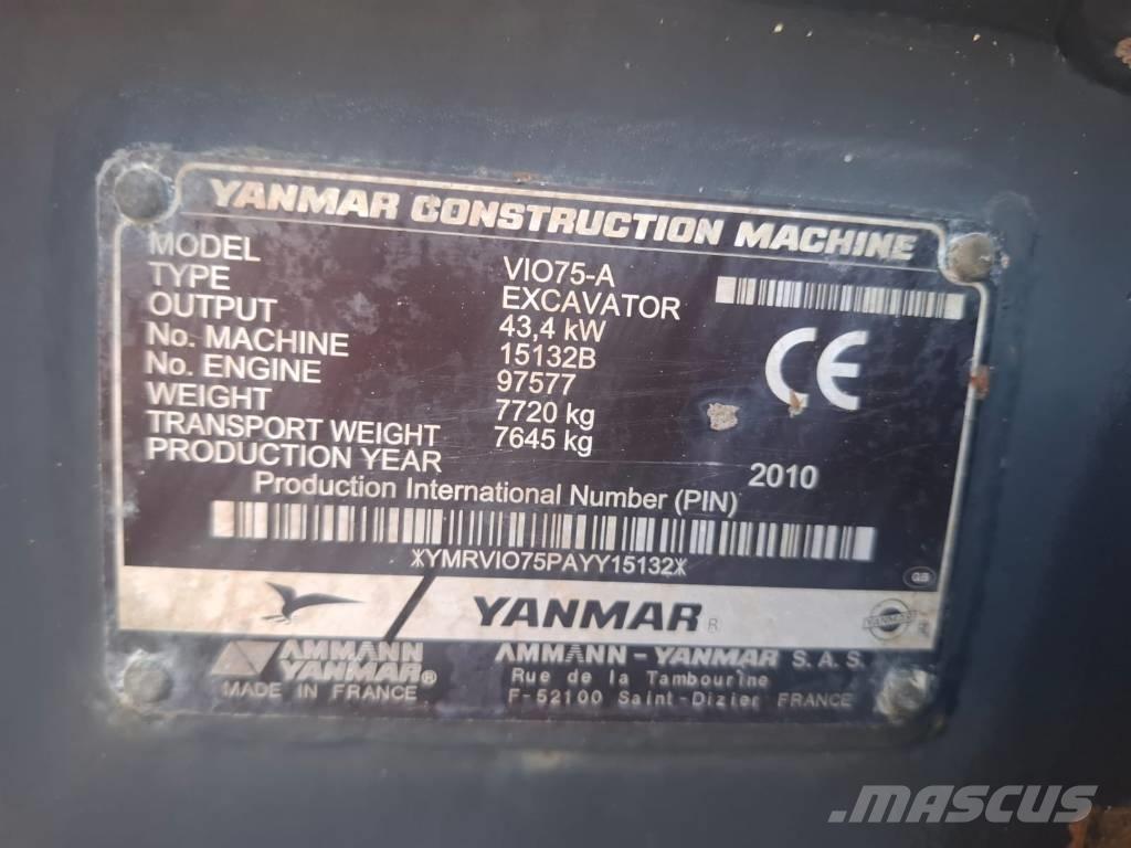 Yanmar Vio 75 A Midigrävmaskiner 7t - 12t