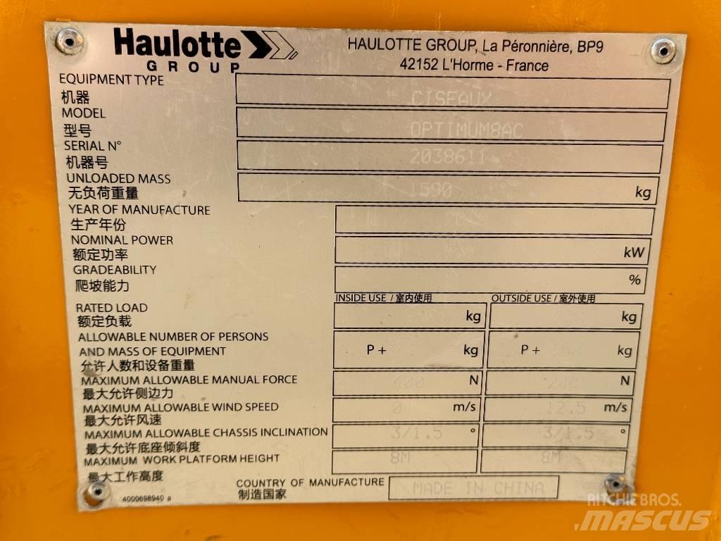 Haulotte OPTIMUM 8 Saxliftar