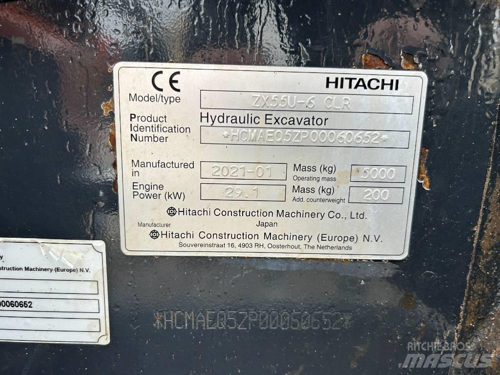 Hitachi ZX55U-6 Minigrävare < 7t