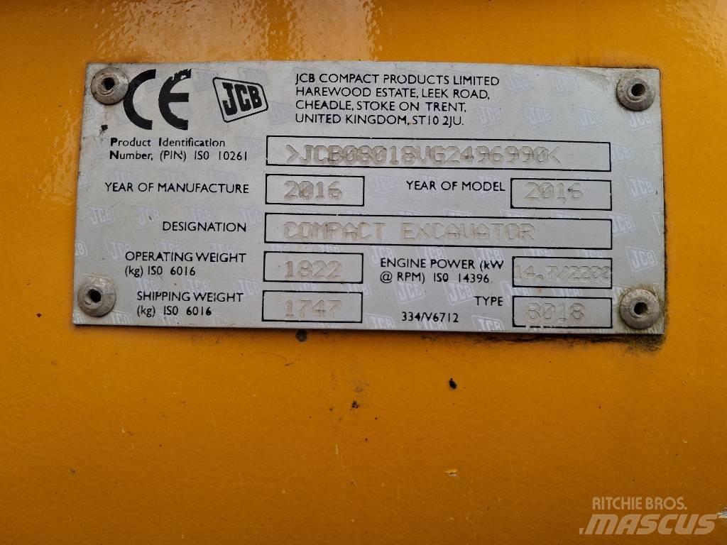 JCB 8018 CTS Minigrävare < 7t
