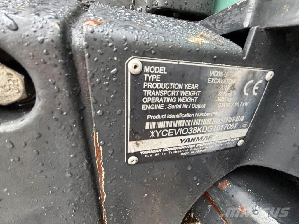 Yanmar VIO38 Minigrävare < 7t