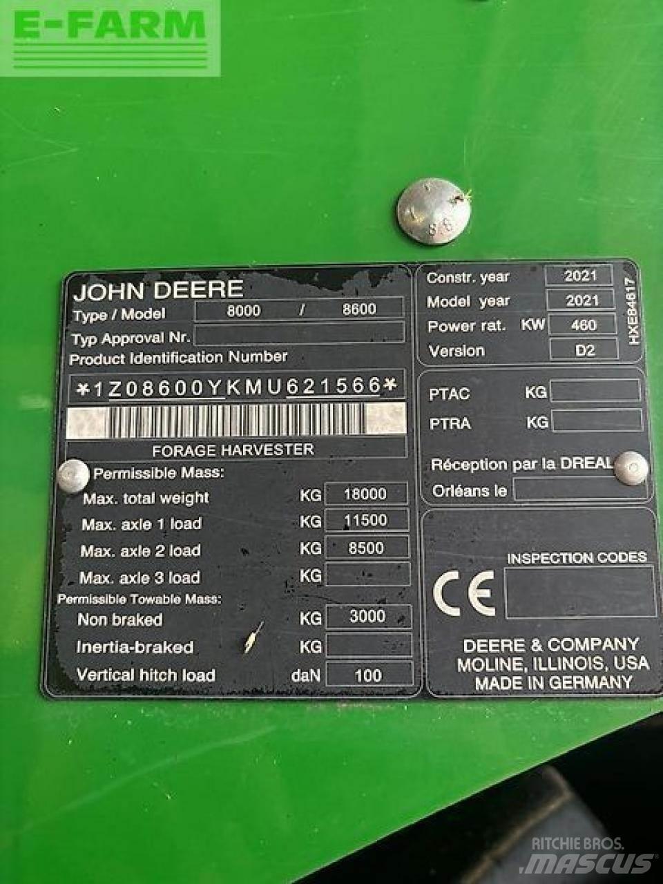 John Deere 8600 Självgående fälthackar
