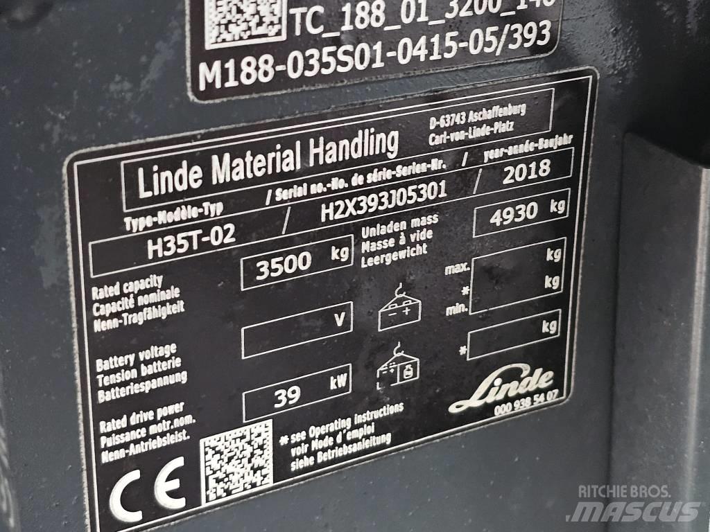 Linde H35T-02 Gasolmotviktstruckar