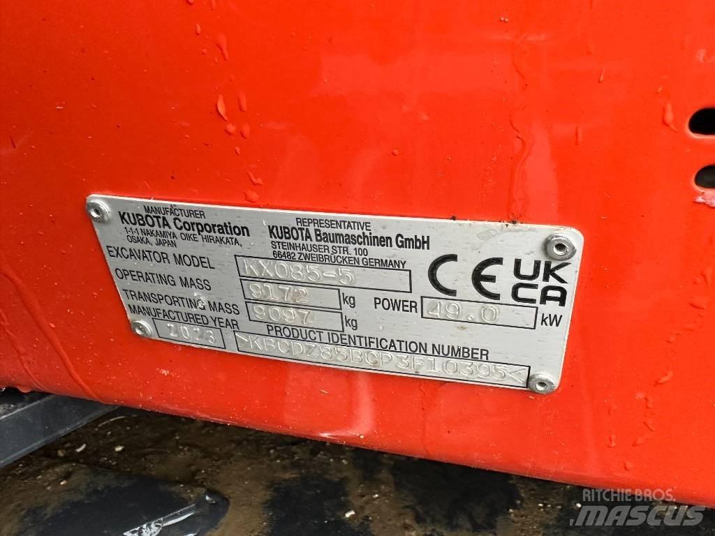 Kubota KX 085-5 2PGL Midigrävmaskiner 7t - 12t