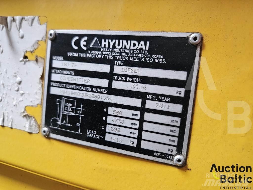 Hyundai 18D-7E Dieselmotviktstruckar