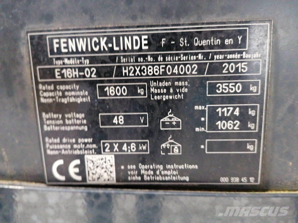 Linde E16H-02 Elmotviktstruckar