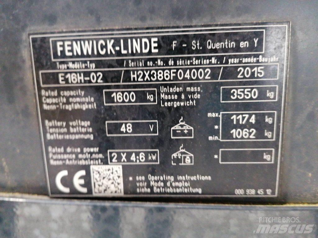 Linde E16H-02 Elmotviktstruckar