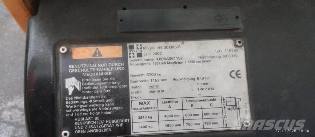Hyster H4.00XMS-6 Gasolmotviktstruckar