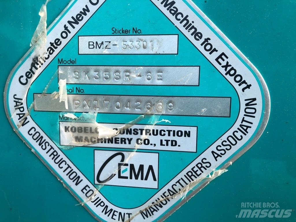 Kobelco SK 35 SR-6E Minigrävare < 7t