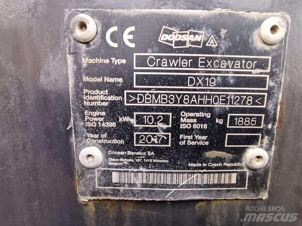 Doosan DX 19 Minigrävare < 7t