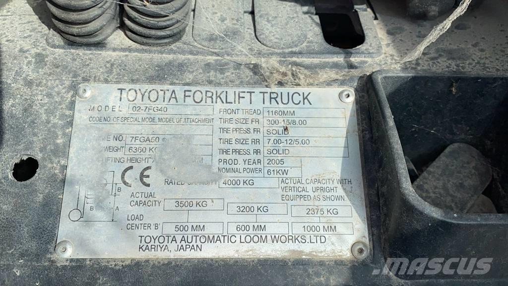 Toyota 02-7 FD 40 Gasolmotviktstruckar