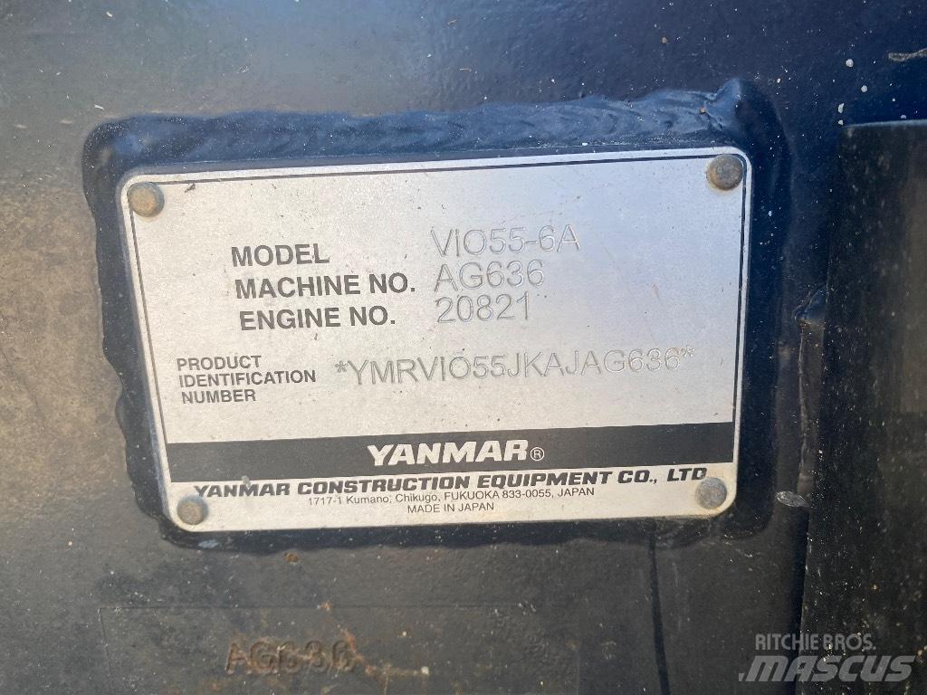Yanmar Vio 55-6 A Minigrävare < 7t