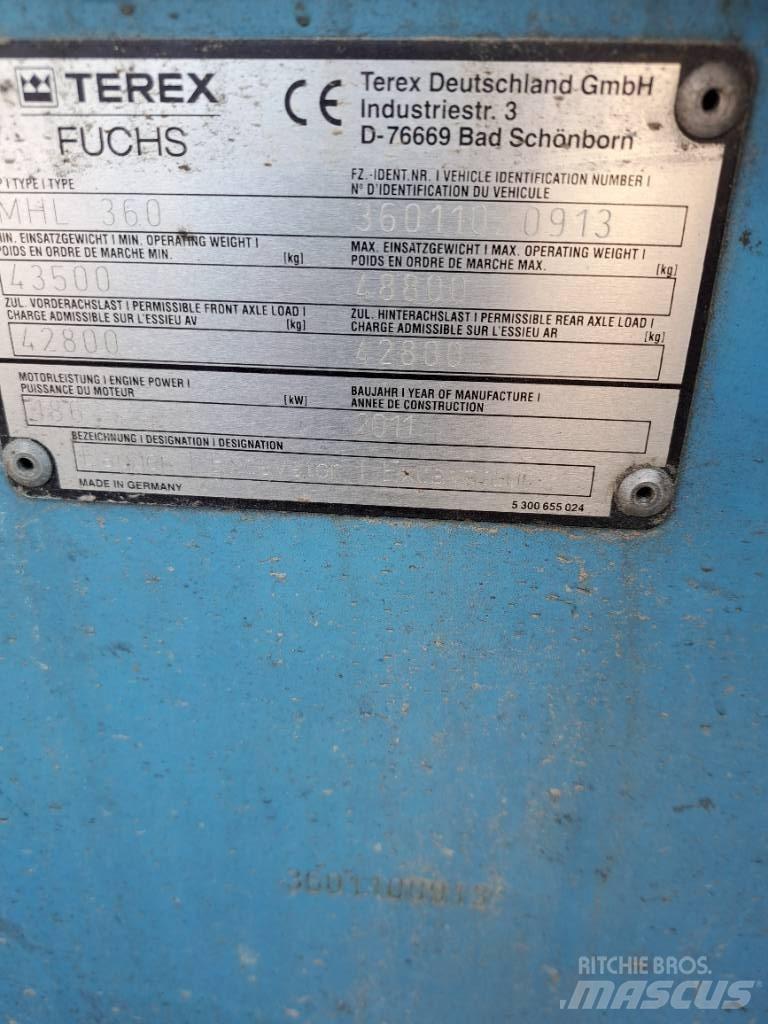 Fuchs MHL360D Avfalls / industri hantering