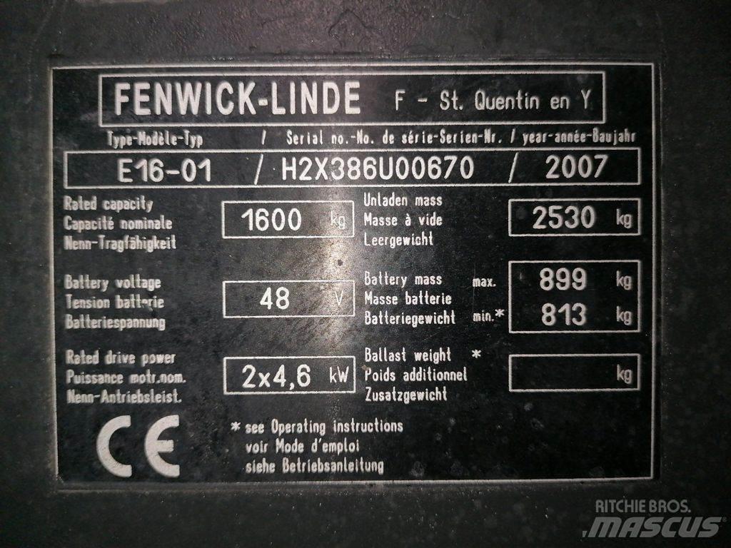 Linde E16-01 Elmotviktstruckar