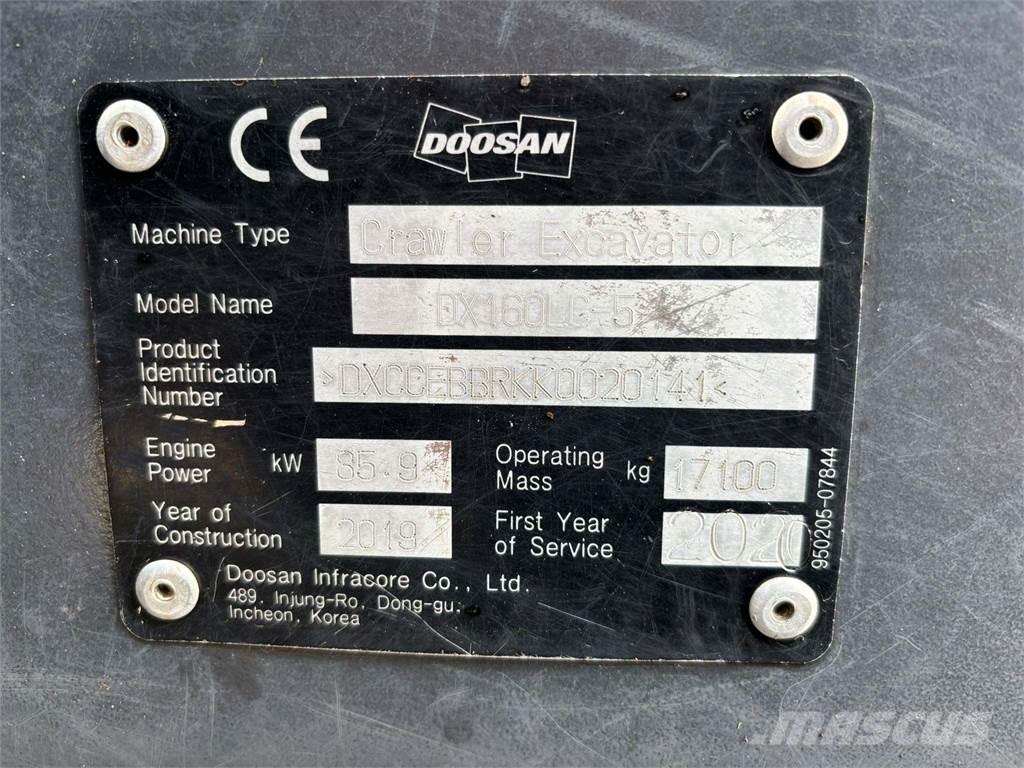 Doosan DX160HLC-5 Bandgrävare