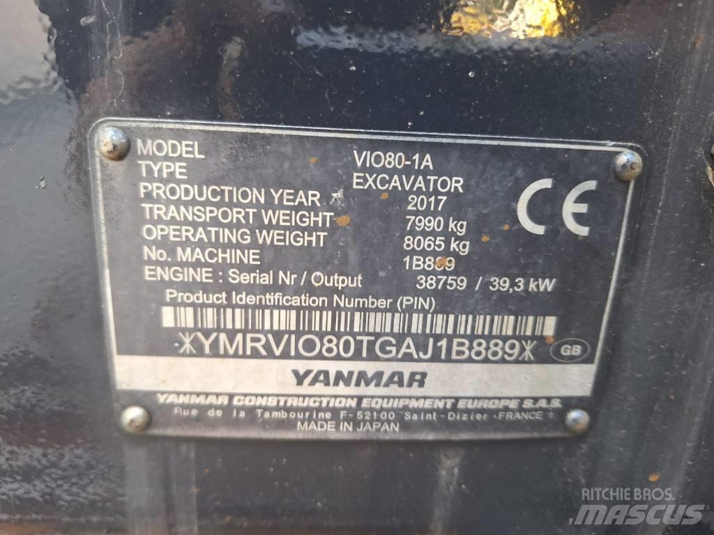 Yanmar Vio 80-1A Midigrävmaskiner 7t - 12t