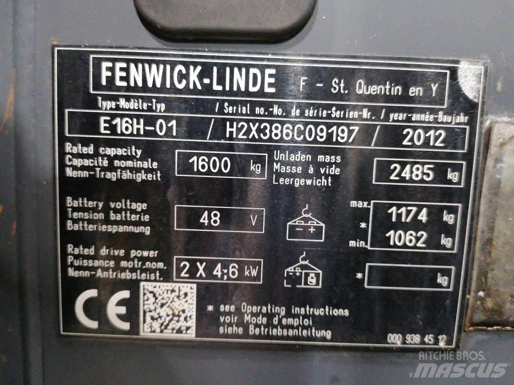 Linde E16H-01 Elmotviktstruckar