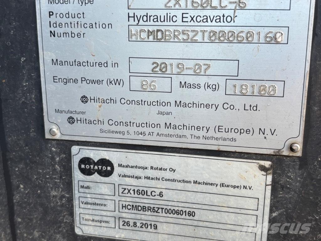 Hitachi ZX 160 LC-6 Bandgrävare