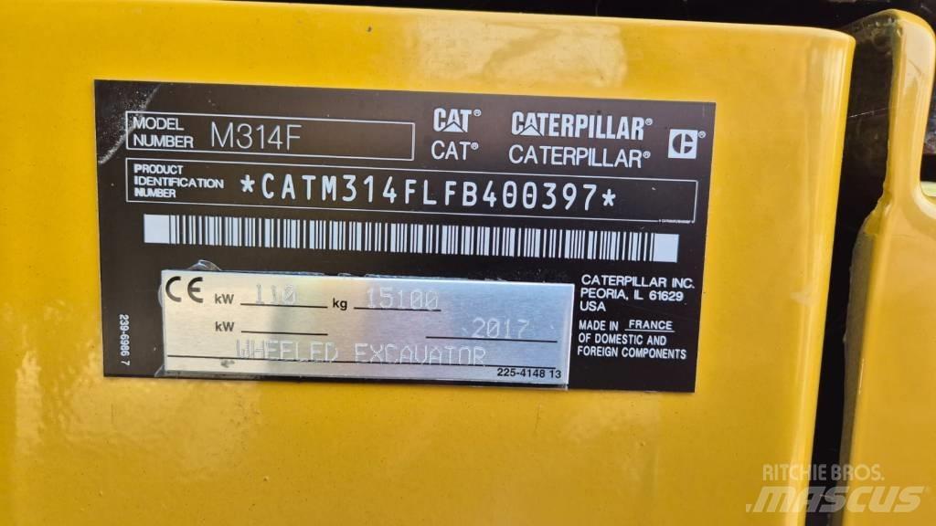 CAT M 314 F Hjulgrävare