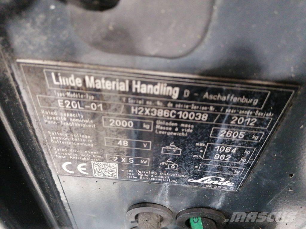 Linde E20L-01 Elmotviktstruckar