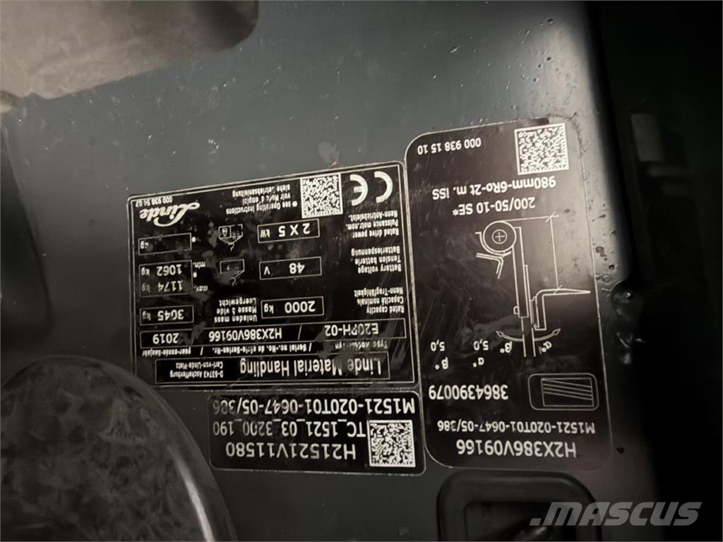 Linde E 20PH-02 Elmotviktstruckar