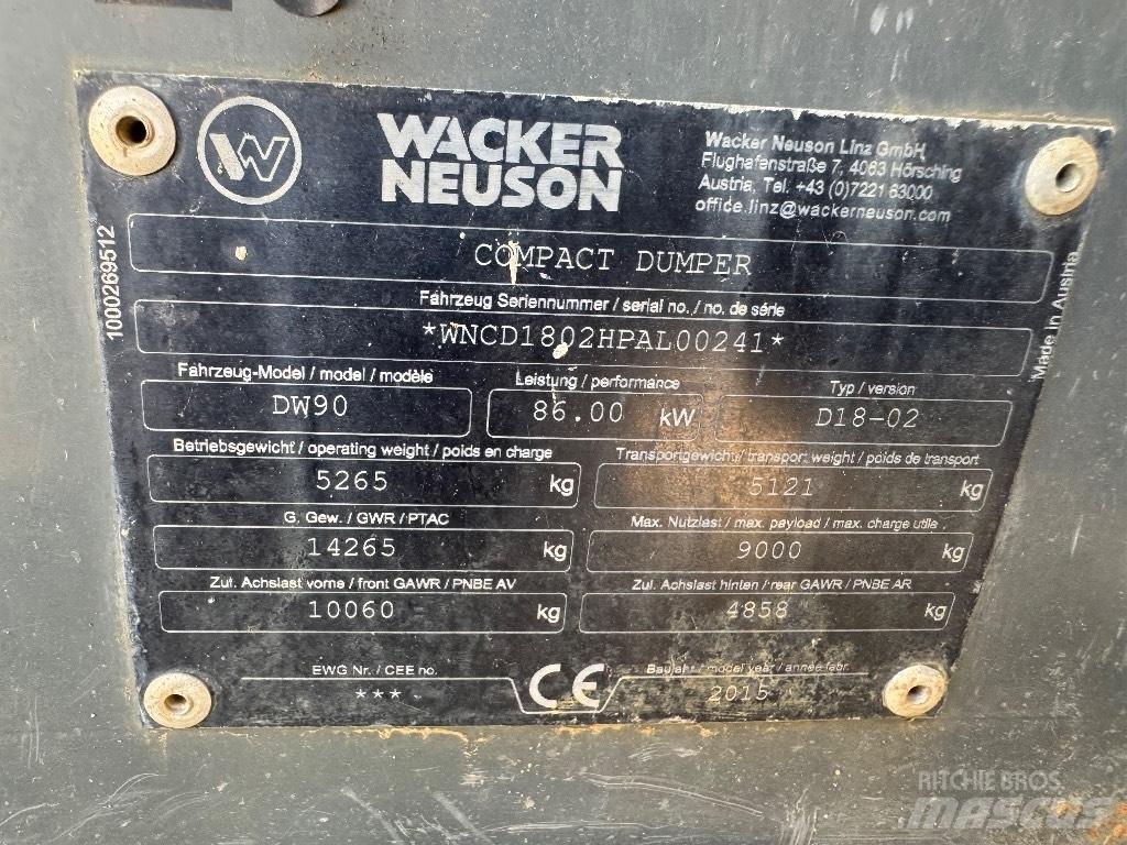 Wacker Neuson DW 90 Minidumprar