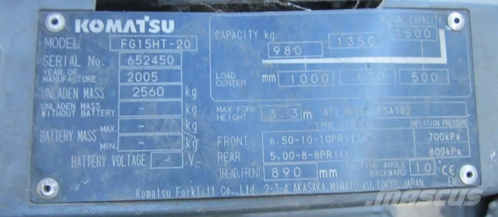 Komatsu FG 15 HT-20 Gasolmotviktstruckar