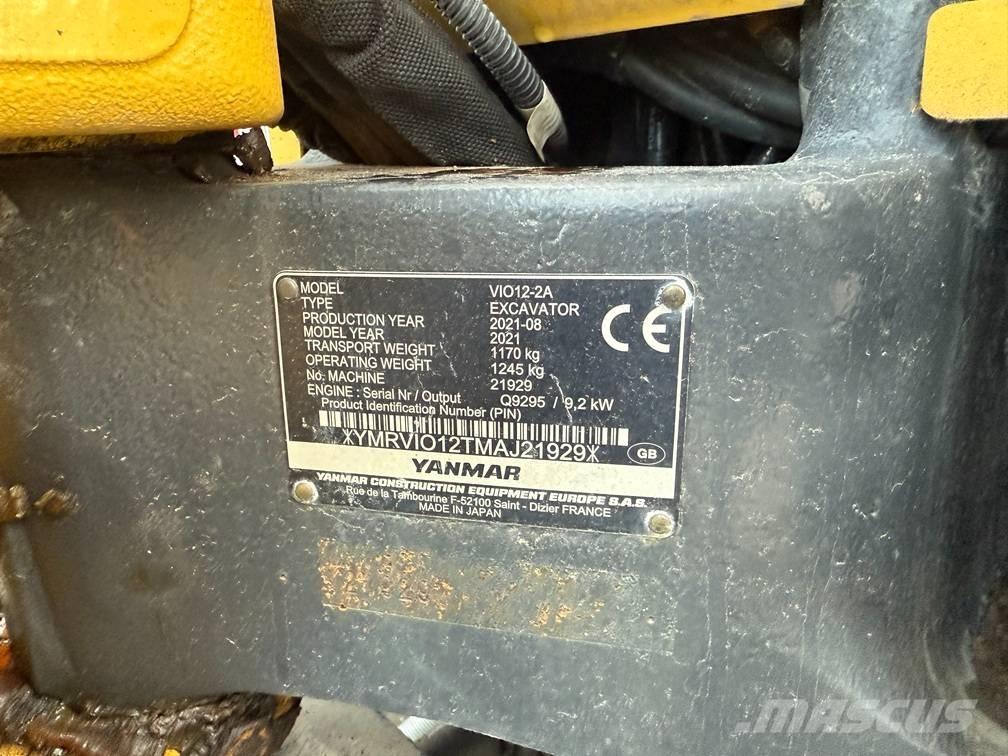 Yanmar Vio 12 Minigrävare < 7t