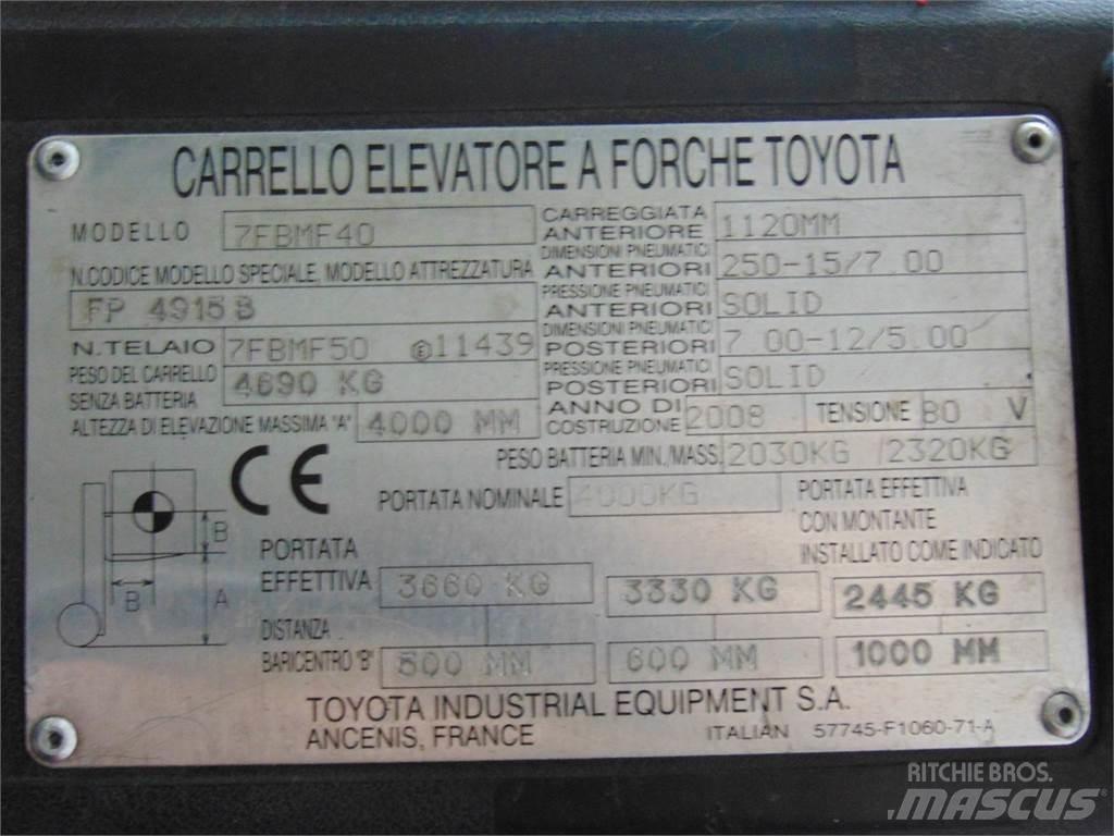 Toyota 7FBMF40 Elmotviktstruckar