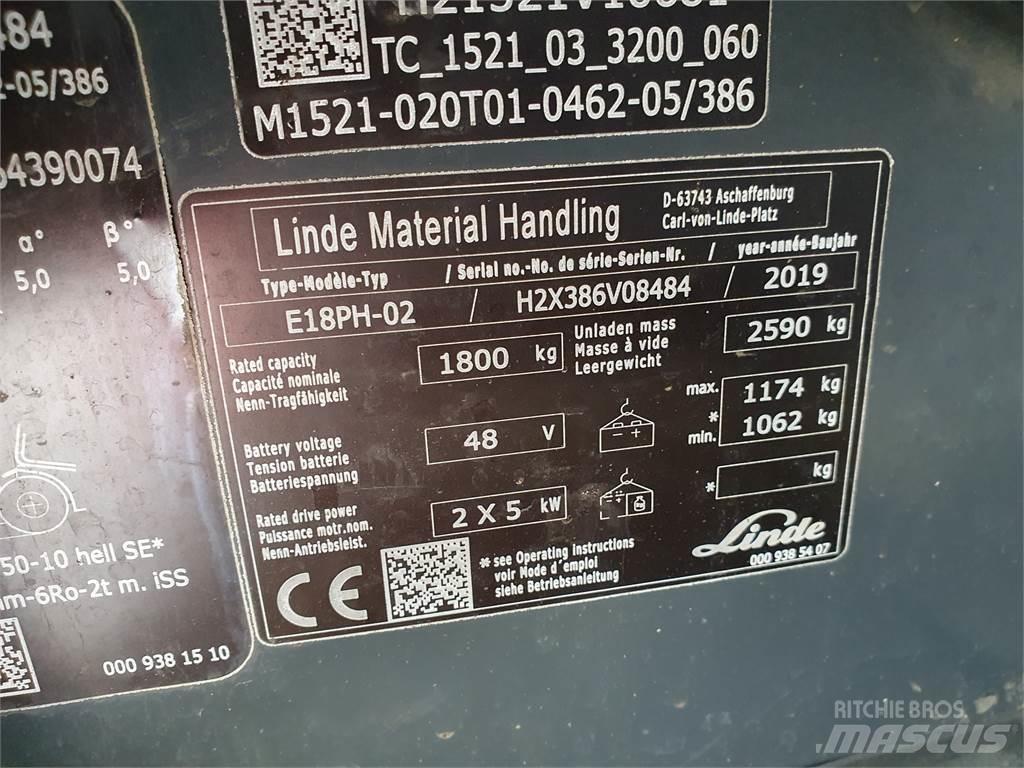 Linde E18PH Elmotviktstruckar