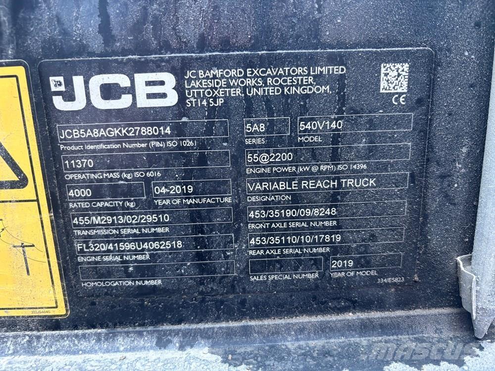 JCB 540V140 Teleskoplastare