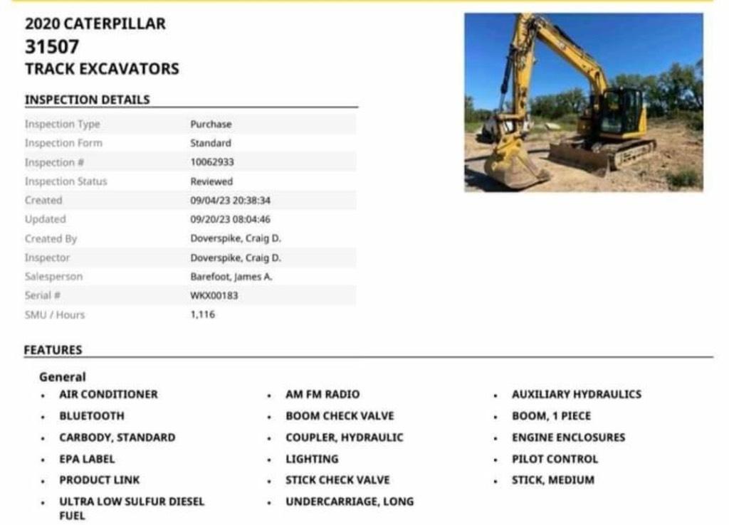 CAT 315 Bandgrävare