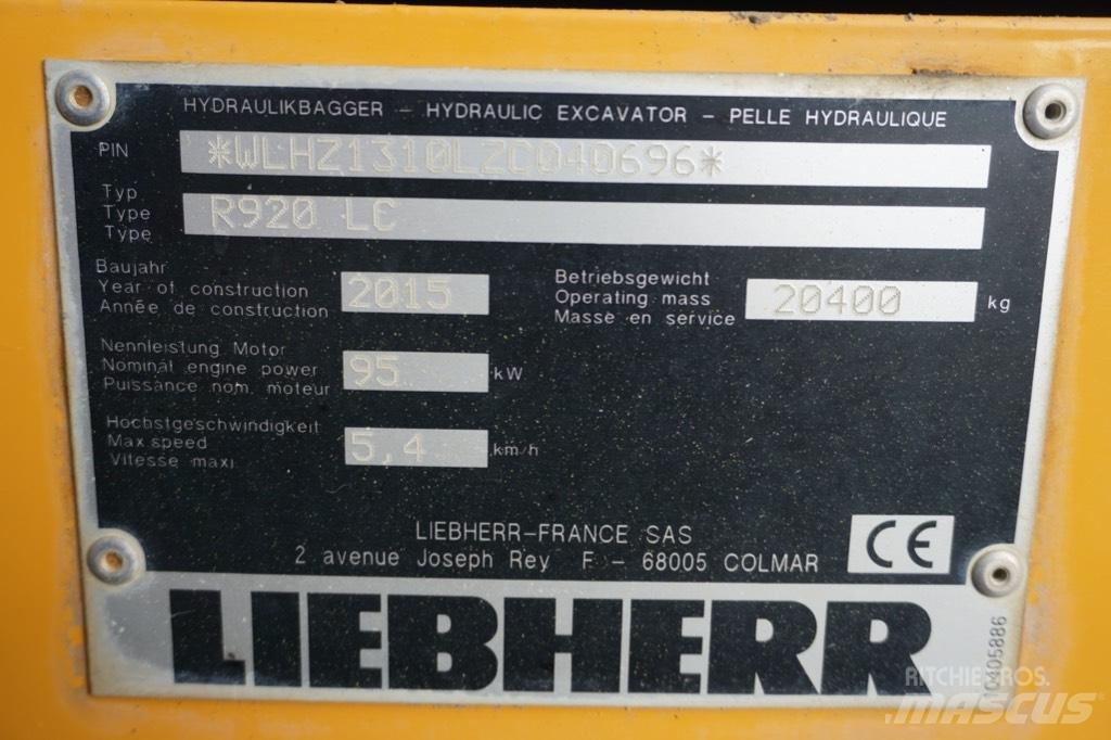 Liebherr R 920 LC Bandgrävare