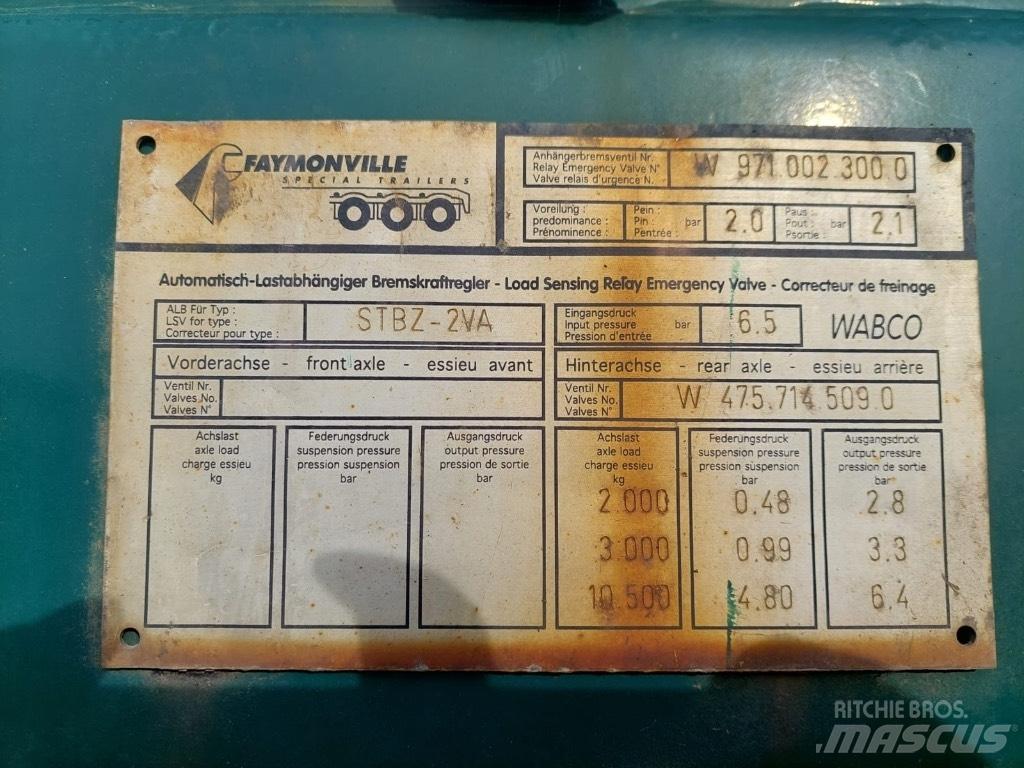 Faymonville STBZ-2VA Låg lastande semi trailer