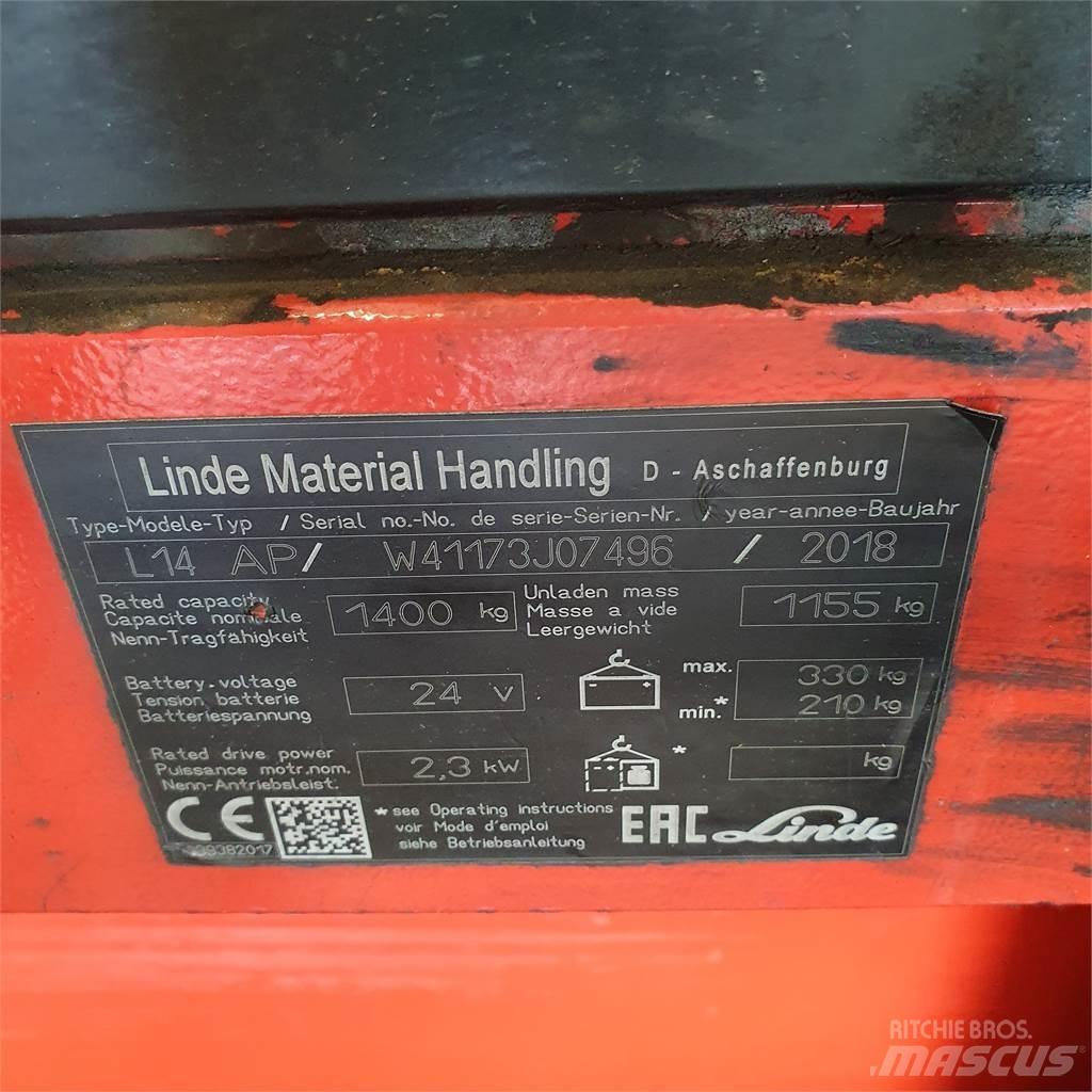 Linde L14AP Staplare-led