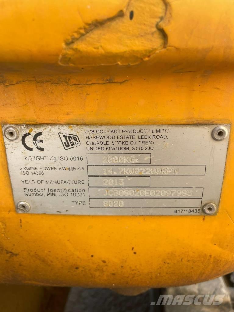 JCB 8020 Minigrävare < 7t