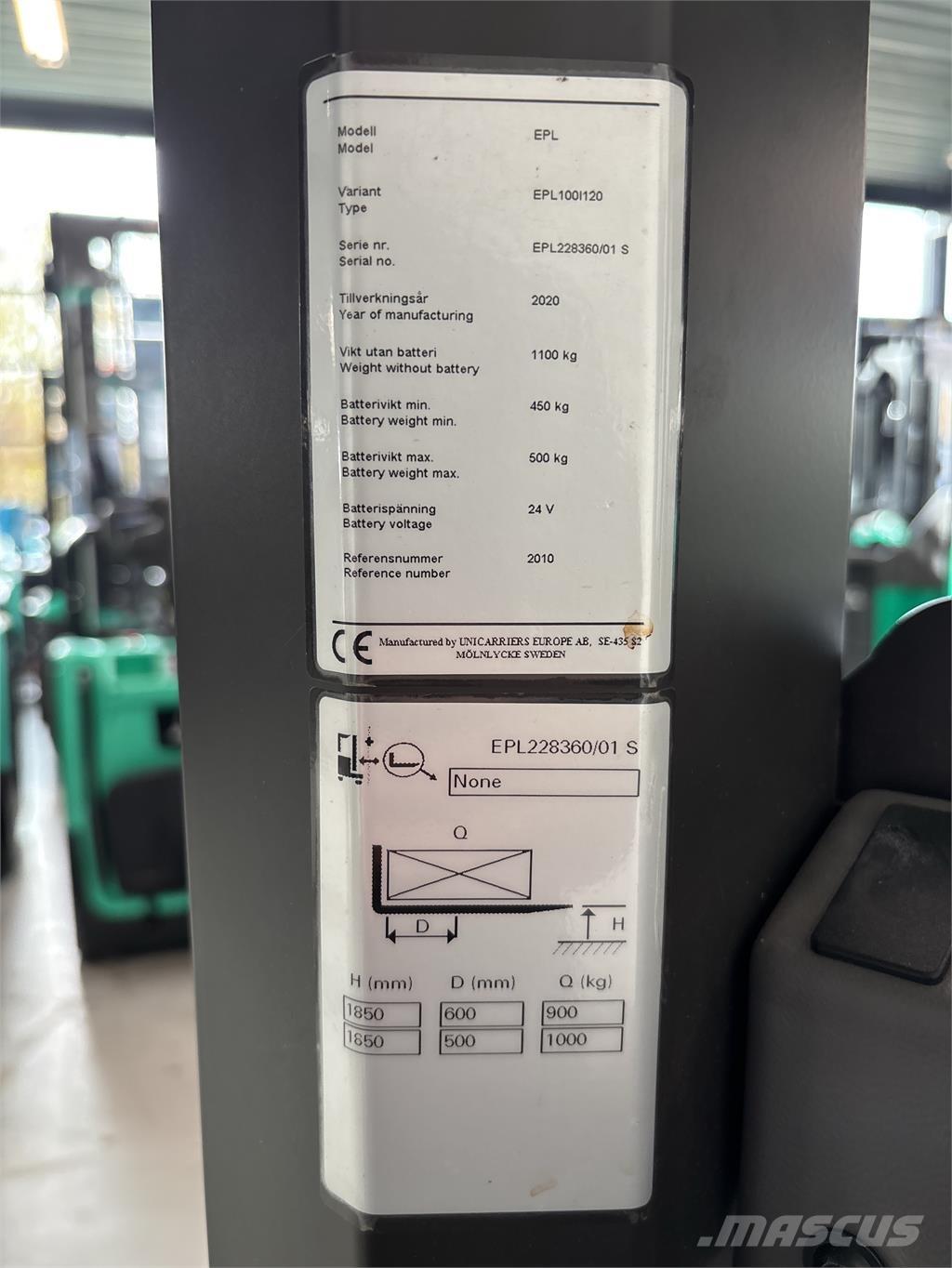 UniCarriers EPL100 Plocktruck, låglyftande