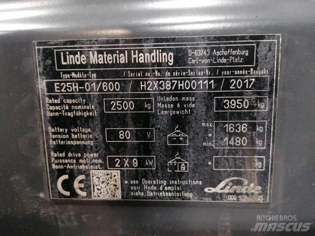 Linde E25H-01/600 Elmotviktstruckar