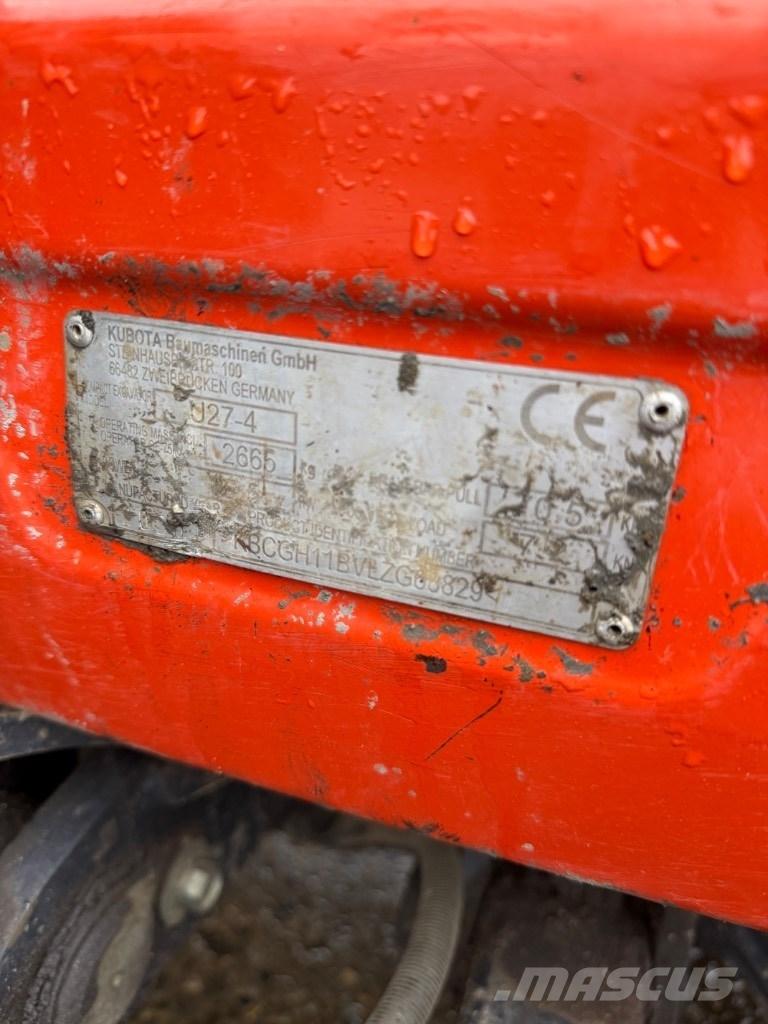 Kubota U 27-4 Minigrävare < 7t