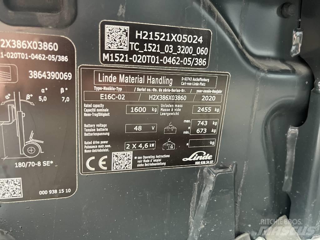 Linde E 16 C-02 Elmotviktstruckar