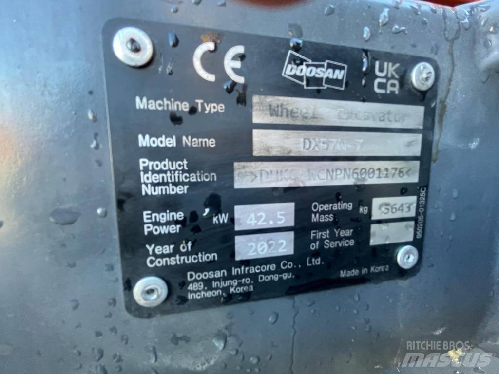 Doosan Dx57W-7 Hjulgrävare