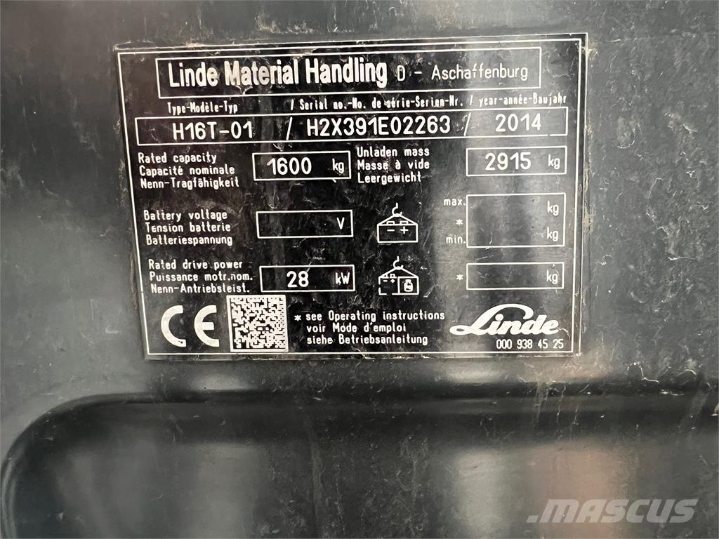 Linde H16T Gasolmotviktstruckar
