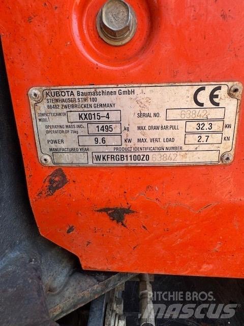 Kubota KX 015-4 Minigrävare < 7t