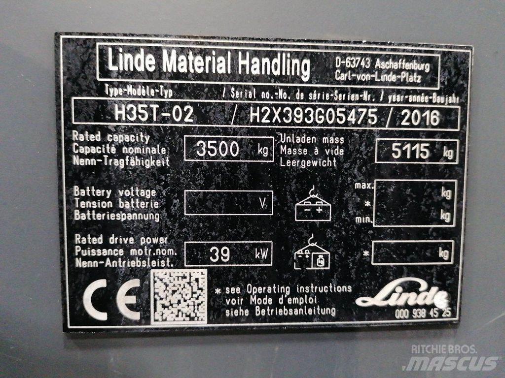 Linde H35T-02 Gasolmotviktstruckar