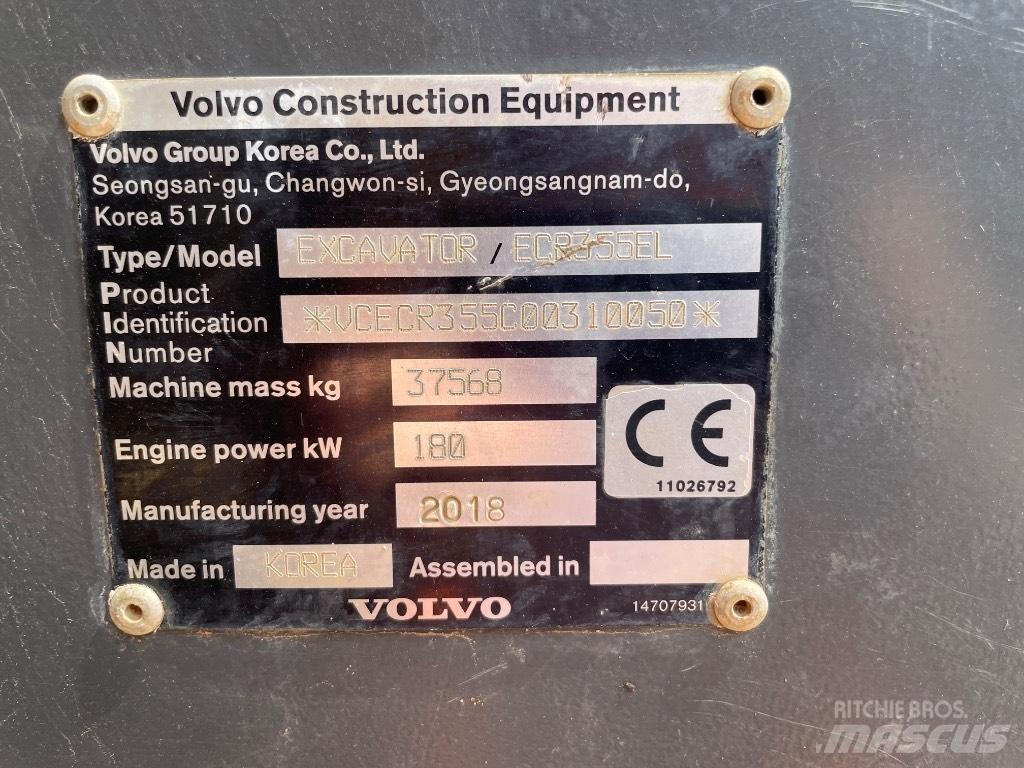 Volvo ECR 355 EL Bandgrävare