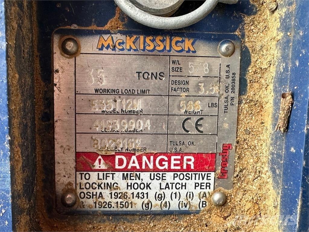 McKissick E35T12M Kranar, delar och tillbehör