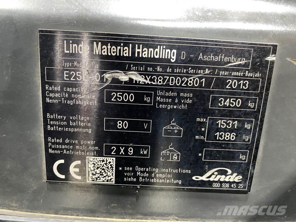 Linde E25L Elmotviktstruckar