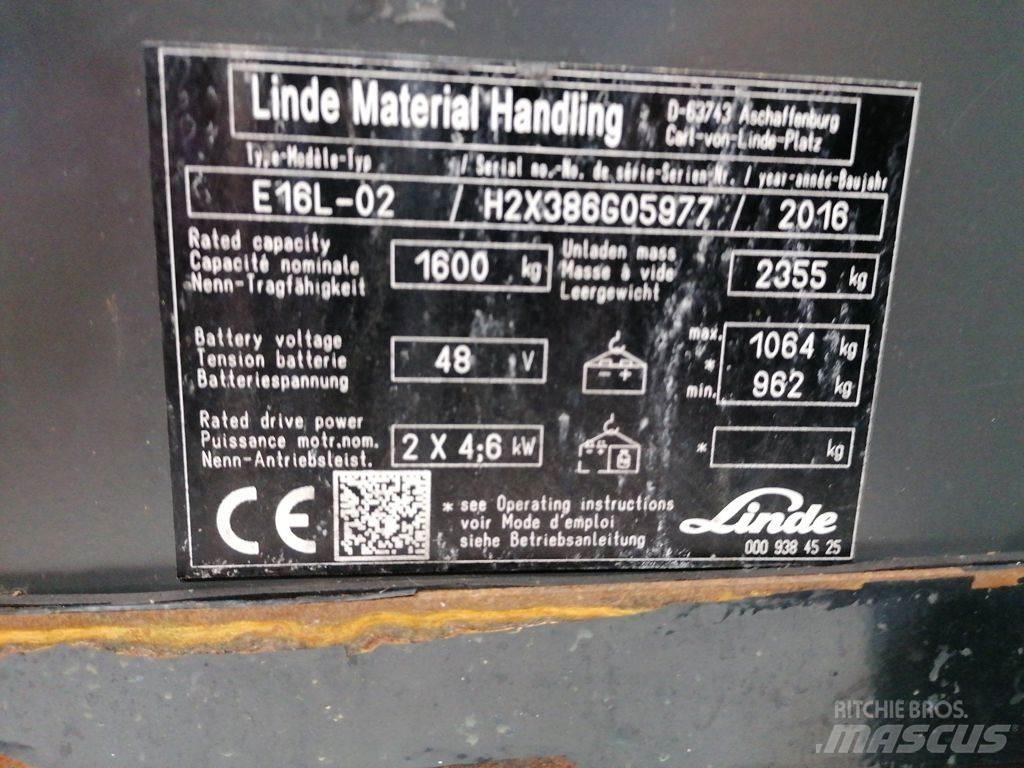 Linde E16L-02 Elmotviktstruckar