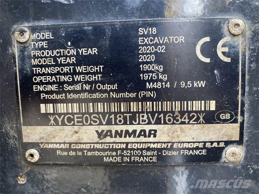 Yanmar SV18 Hjulgrävare